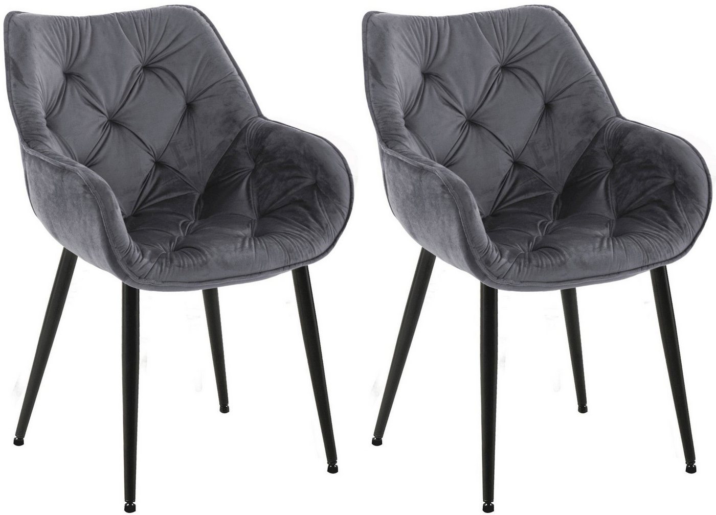 CLP Esszimmerstuhl 2er Set Stuhl Tanna Samt CLP Esszimmerstuhl 2er Set Stuhl Tanna Samt von CLP
