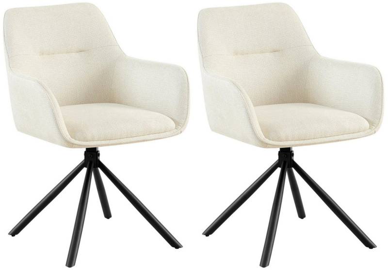 CLP Esszimmerstuhl 2er Set Stuhl Tipton Stoff von CLP