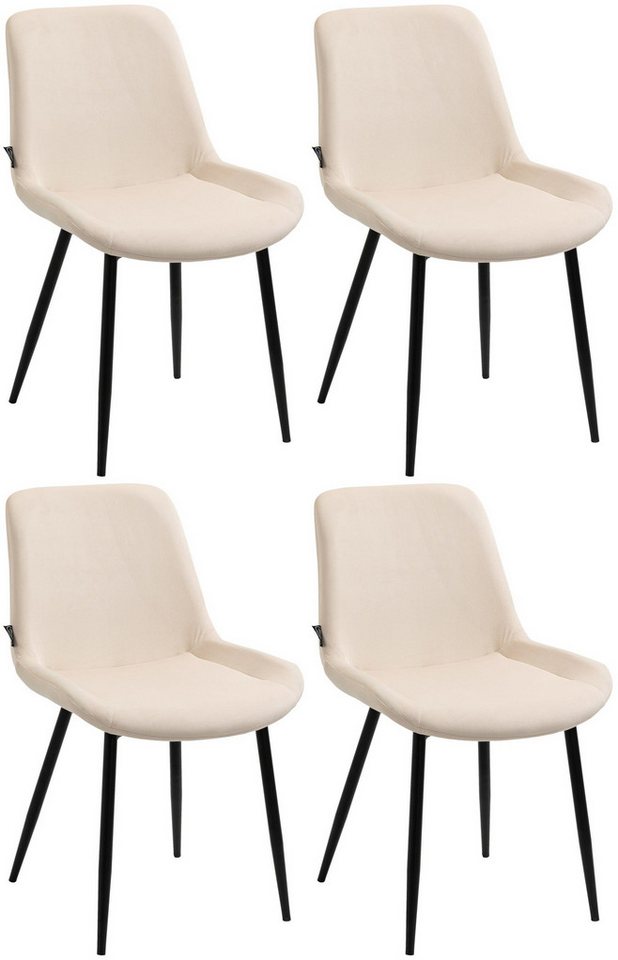 CLP Esszimmerstuhl 4er Set Esszimmerstühle Victoria Samt-Bezug CLP Esszimmerstuhl 4er Set Esszimmerstühle Victoria Samt-Bezug von CLP
