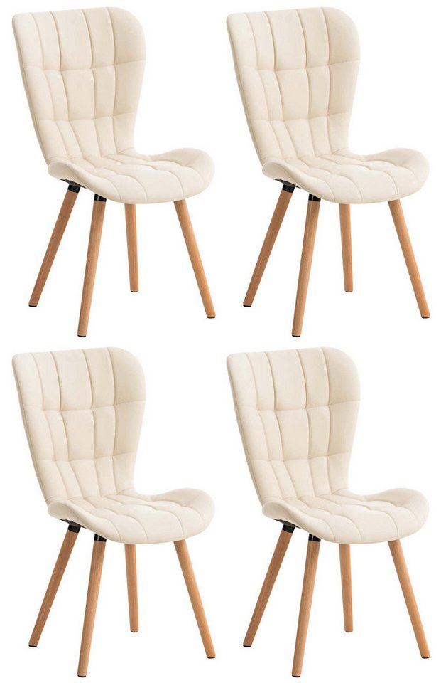 CLP Esszimmerstuhl 4er Set Esszimmerstuhl Elda Kunstleder von CLP