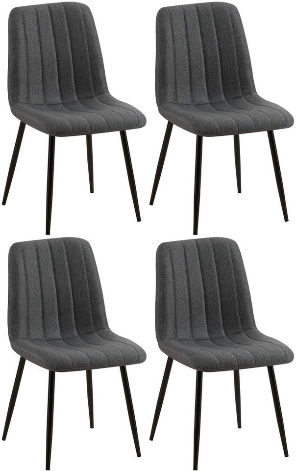 CLP Esszimmerstuhl 4er Set Stühle Dijon von CLP