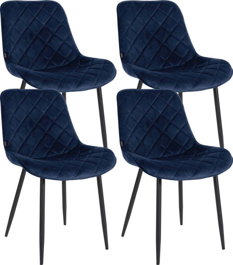 CLP Esszimmerstuhl 4er Set Stühle Springs Samt von CLP