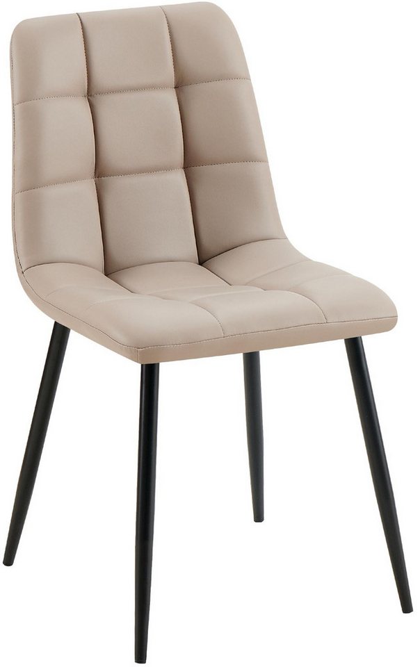 CLP Esszimmerstuhl Antibes (1er, 1 St), Polsterung mit Kunstleder-Bezug, Metallgestell CLP Esszimmerstuhl Antibes (1er, 1 St), Polsterung mit Kunstleder-Bezug, Metallgestell von CLP