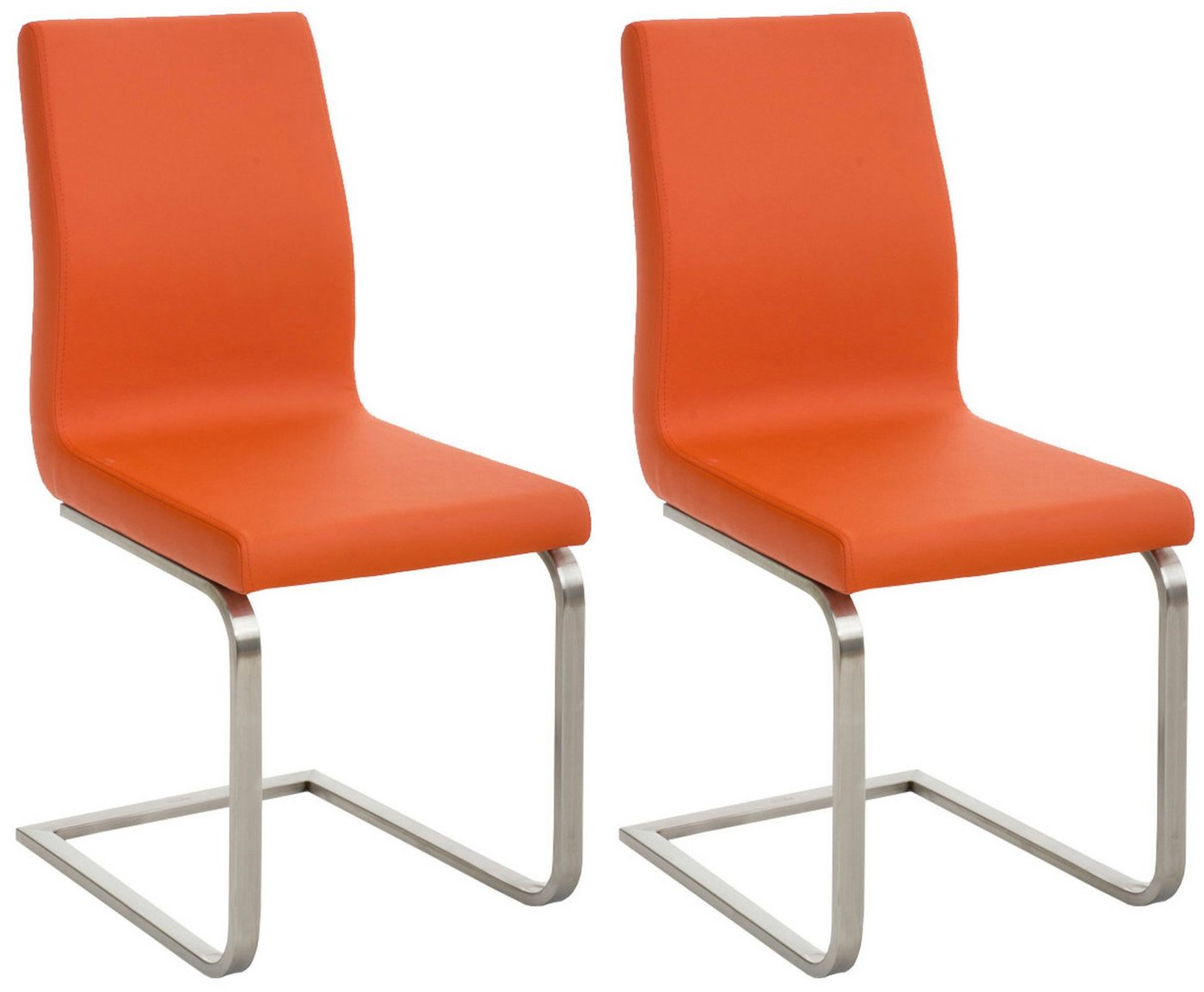 CLP Esszimmerstuhl Belfort (2er Set), robustes Edelstahlgestell von CLP
