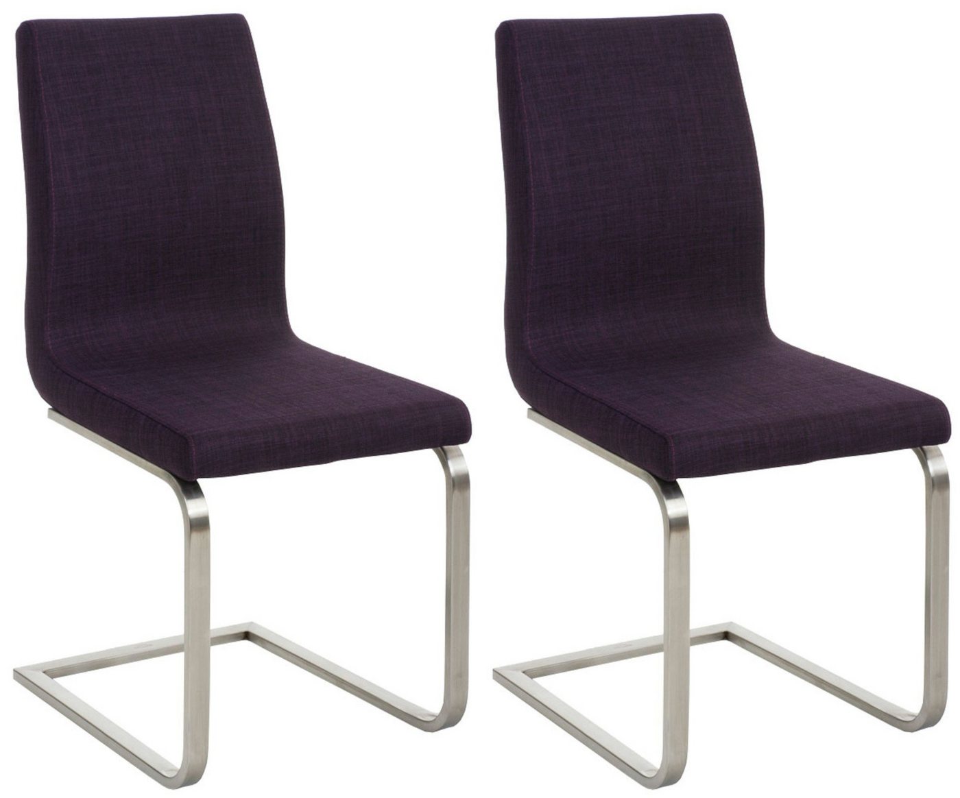 CLP Esszimmerstuhl Belfort Stoff (2er Set), robustes Edelstahlgestell von CLP