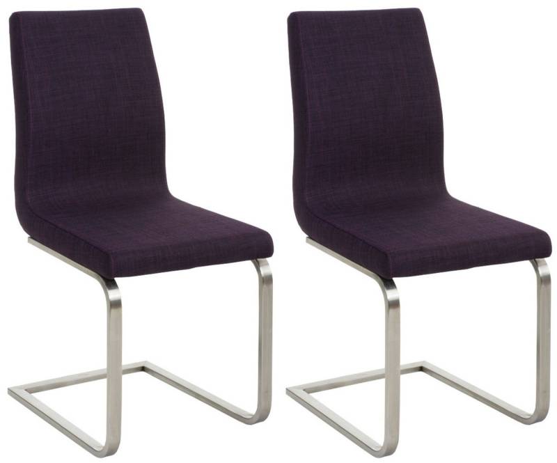 CLP Esszimmerstuhl Belfort Stoff (2er Set), robustes Edelstahlgestell von CLP
