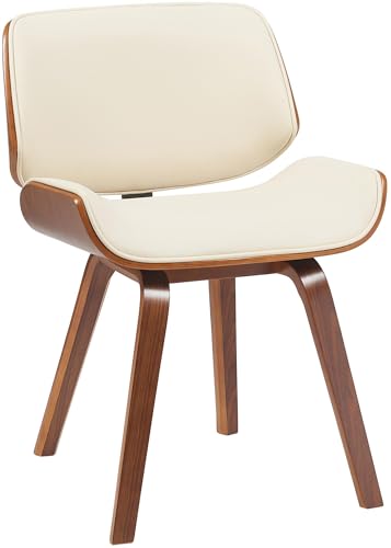 CLP Esszimmerstuhl Beverley Kunstleder, Polsterstuhl aus Holz, Küchenstuhl mit Rückenlehne, Sessel gepolstert, Farbe:walnuss/Creme CLP Esszimmerstuhl Beverley Kunstleder, Polsterstuhl aus Holz, Küchenstuhl mit Rückenlehne, Sessel gepolstert, Farbe:walnuss/Creme von CLP