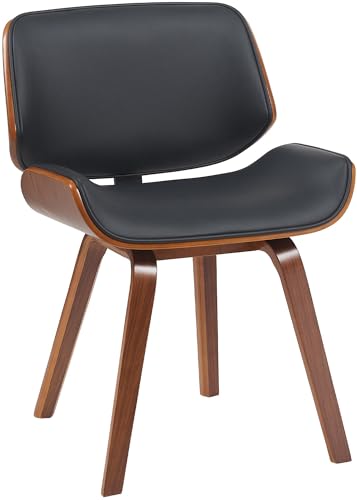 CLP Esszimmerstuhl Beverley Kunstleder, Polsterstuhl aus Holz, Küchenstuhl mit Rückenlehne, Sessel gepolstert, Farbe:walnuss/schwarz CLP Esszimmerstuhl Beverley Kunstleder, Polsterstuhl aus Holz, Küchenstuhl mit Rückenlehne, Sessel gepolstert, Farbe:walnuss/schwarz von CLP