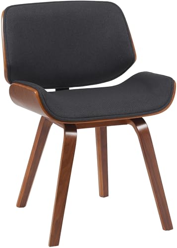 CLP Esszimmerstuhl Beverley Stoffbezug, Polsterstuhl aus Holz, Küchenstuhl mit Rückenlehne, Sessel gepolstert, Farbe:walnuss/schwarz CLP Esszimmerstuhl Beverley Stoffbezug, Polsterstuhl aus Holz, Küchenstuhl mit Rückenlehne, Sessel gepolstert, Farbe:walnuss/schwarz von CLP