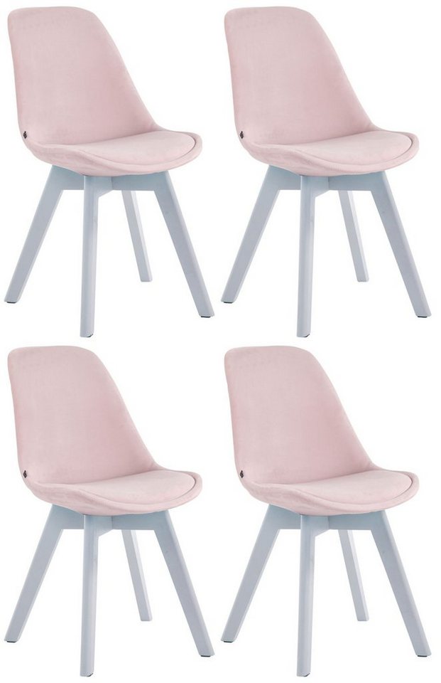 CLP Esszimmerstuhl Borneo V2 Samt (4er Set, 4 St), Polsterung, Holzgestell von CLP