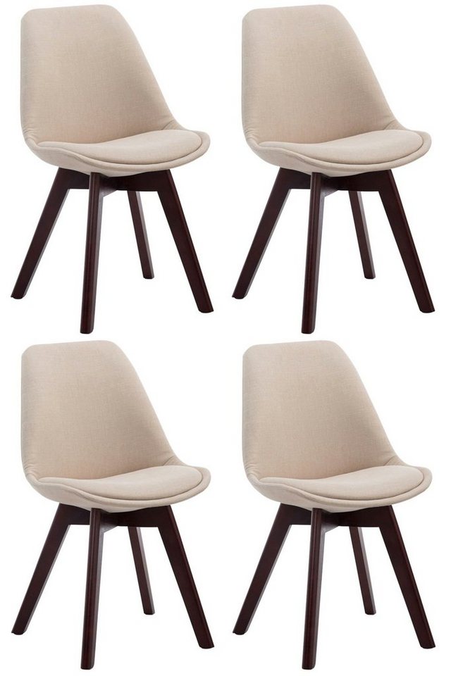 CLP Esszimmerstuhl Borneo V2 Stoff (4er Set), gepolstert, mit Lehne von CLP