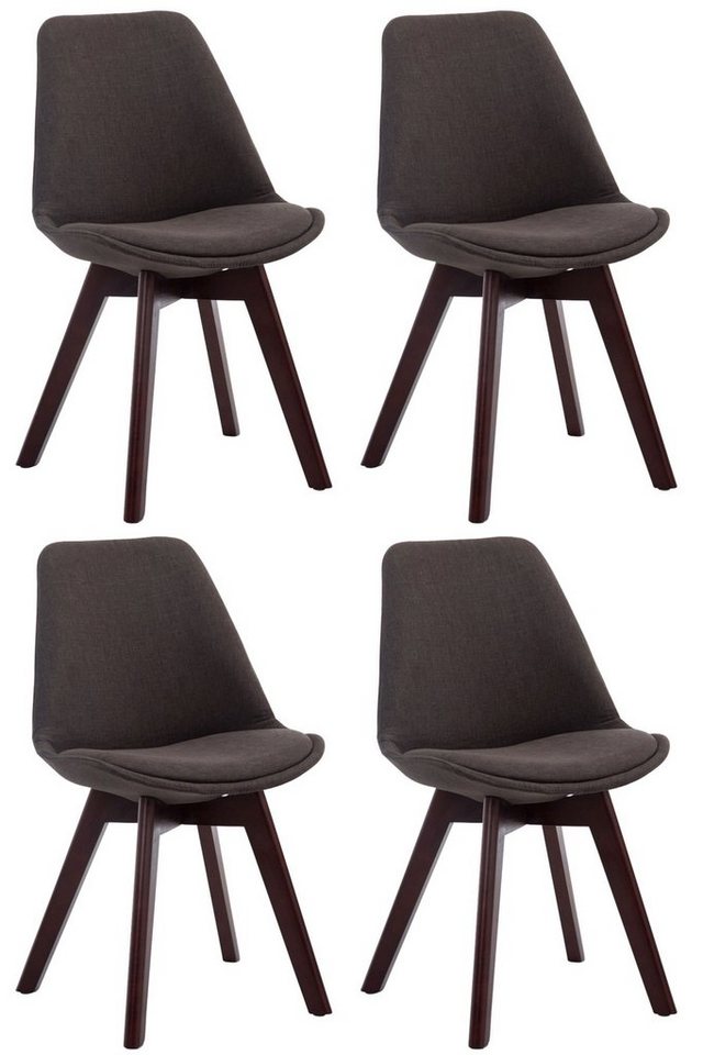 CLP Esszimmerstuhl Borneo V2 Stoff (4er Set), gepolstert, mit Lehne von CLP