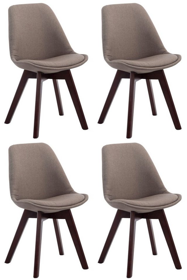 CLP Esszimmerstuhl Borneo V2 Stoff (4er Set), gepolstert, mit Lehne von CLP
