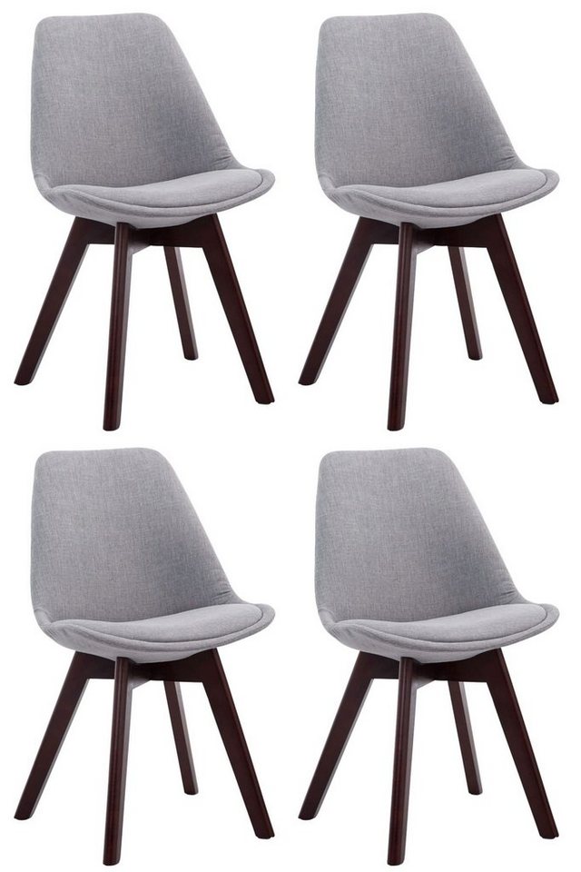 CLP Esszimmerstuhl Borneo V2 Stoff (4er Set), gepolstert, mit Lehne von CLP
