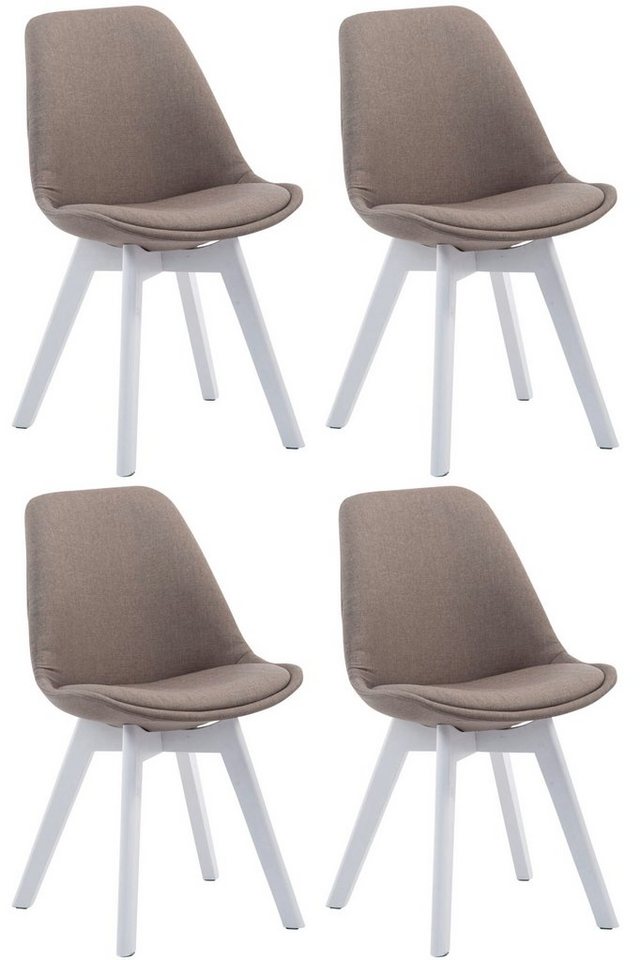 CLP Esszimmerstuhl Borneo V2 Stoff (4er Set, 4 St), gepolstert, mit Lehne von CLP