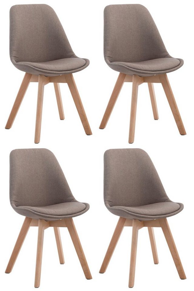 CLP Esszimmerstuhl Borneo V2 Stoff (4er Set, 4 St), gepolstert, mit Lehne von CLP