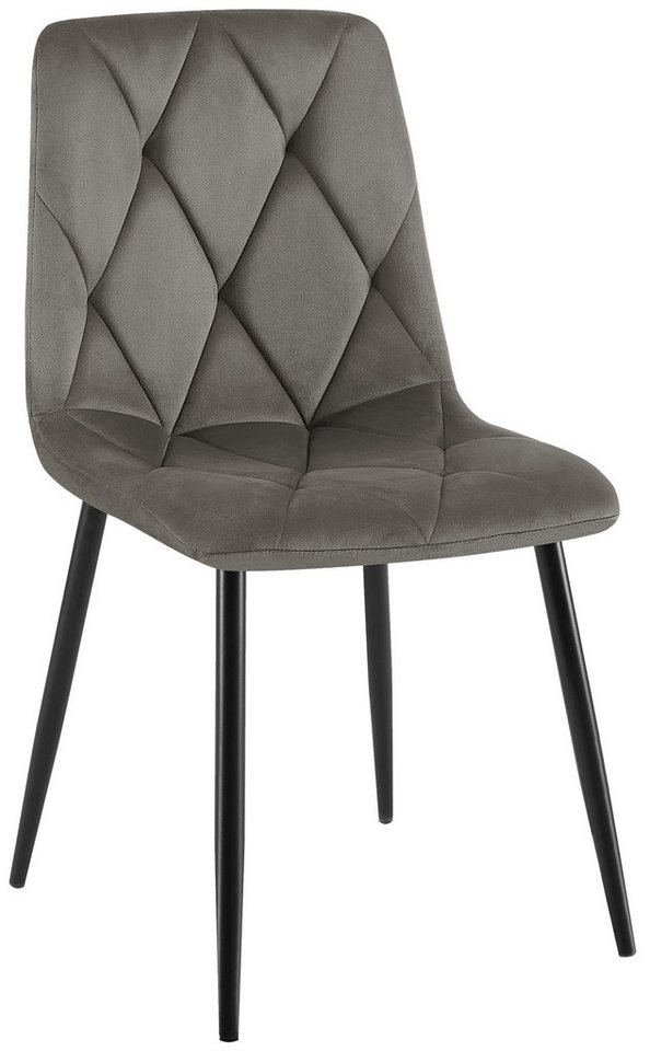 CLP Esszimmerstuhl Clairton, mit Stoff- oder Samtbezug, Metallgestell CLP Esszimmerstuhl Clairton, mit Stoff- oder Samtbezug, Metallgestell von CLP