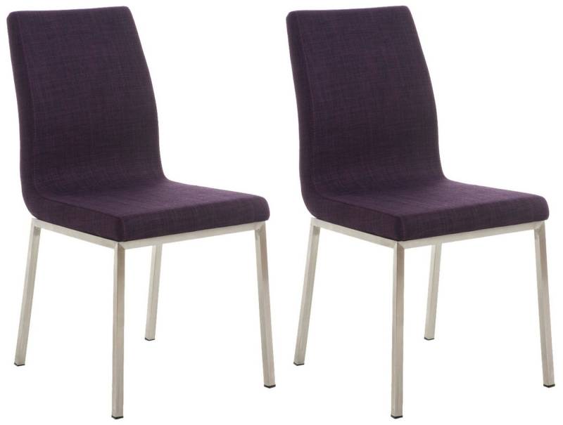 CLP Esszimmerstuhl Colmar Stoff (2er Set), Edelstahlgestell von CLP