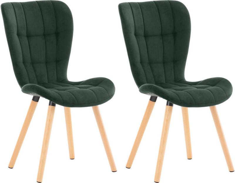 CLP Esszimmerstuhl Elda (2er Set, 2 St), Samt, Stoff oder Kunstleder von CLP