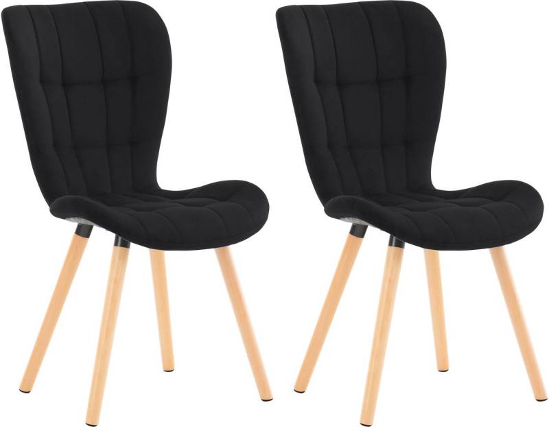 CLP Esszimmerstuhl Elda (2er Set, 2 St), Samt, Stoff oder Kunstleder von CLP