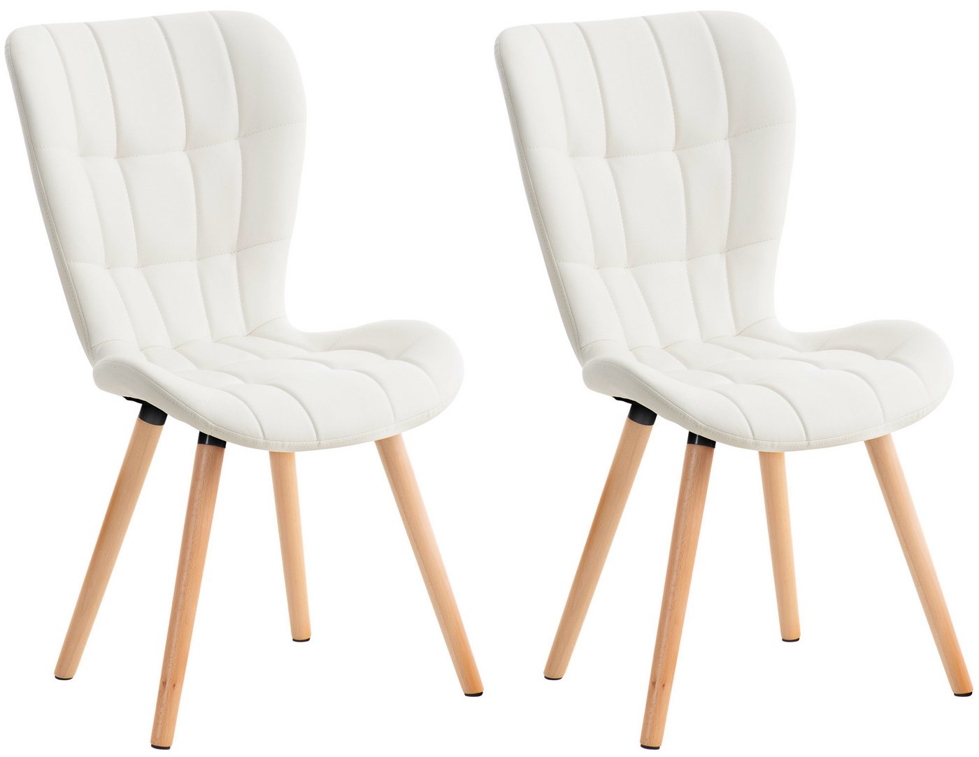 CLP Esszimmerstuhl Elda (2er Set, 2 St), Samt, Stoff oder Kunstleder von CLP