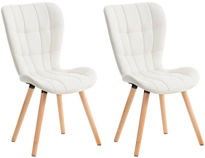 CLP Esszimmerstuhl Elda (2er Set, 2 St), Samt, Stoff oder Kunstleder von CLP