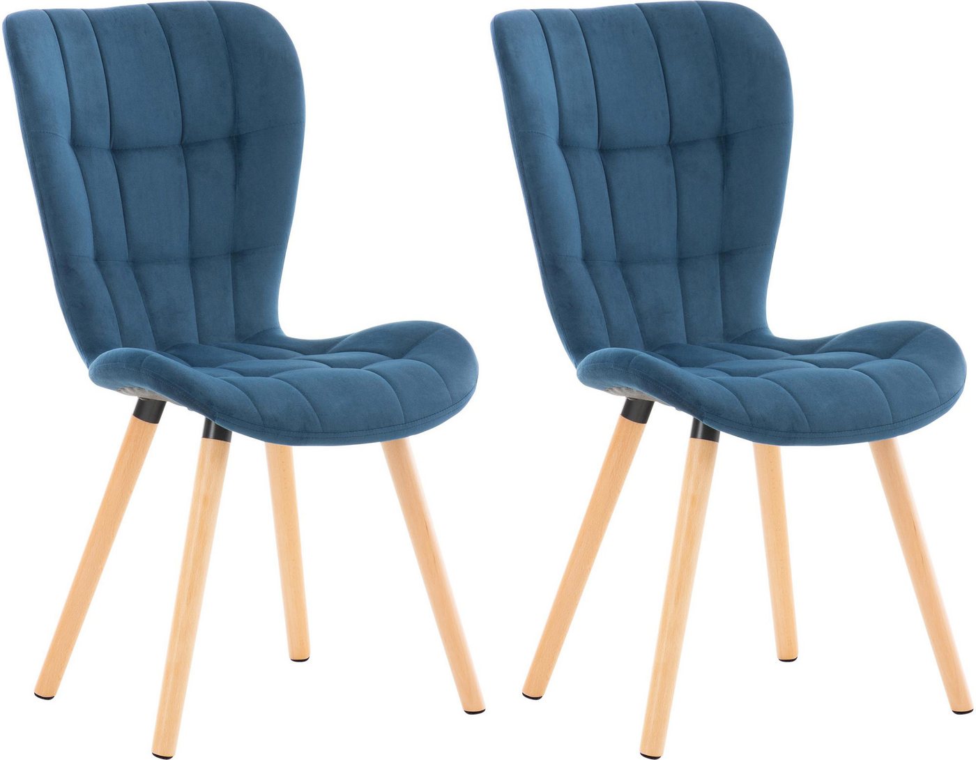 CLP Esszimmerstuhl Elda (2er Set, 2 St), Samt, Stoff oder Kunstleder von CLP