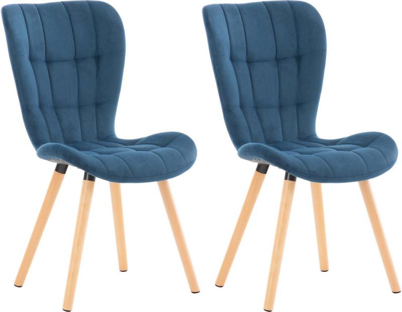 CLP Esszimmerstuhl Elda (2er Set, 2 St), Samt, Stoff oder Kunstleder von CLP