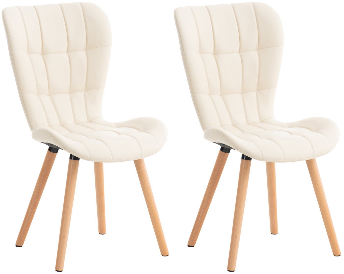 CLP Esszimmerstuhl Elda (2er Set, 2 St), Samt, Stoff oder Kunstleder von CLP