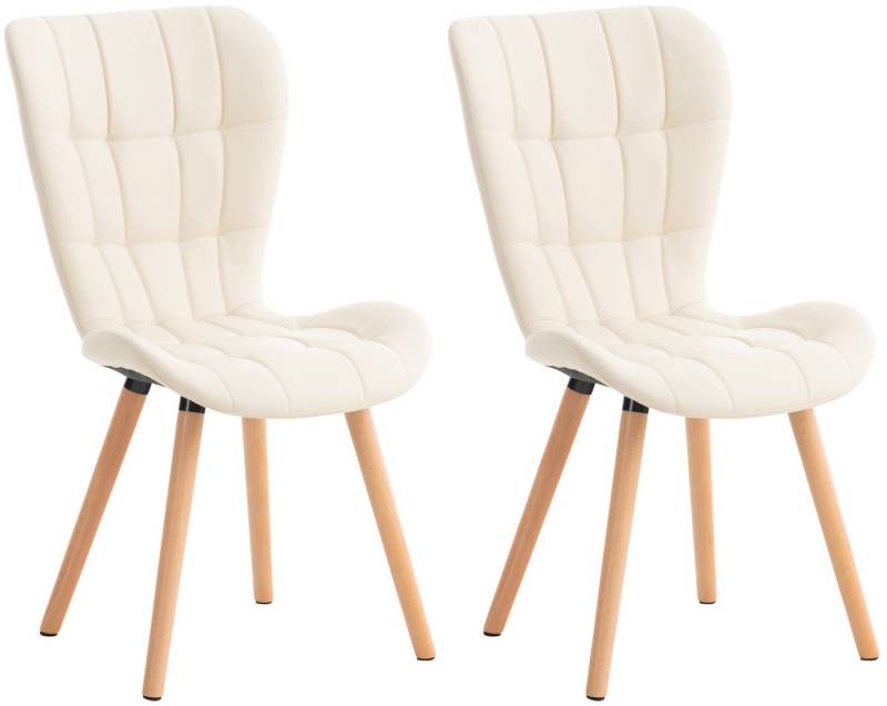 CLP Esszimmerstuhl Elda (2er Set, 2 St), Samt, Stoff oder Kunstleder von CLP