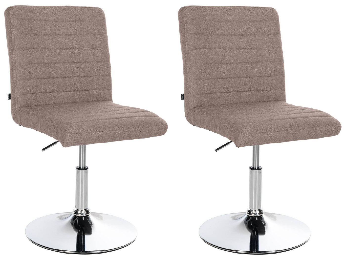 CLP Esszimmerstuhl Elvas Stoff (2er Set), drehbar und höhenverstellbar von CLP