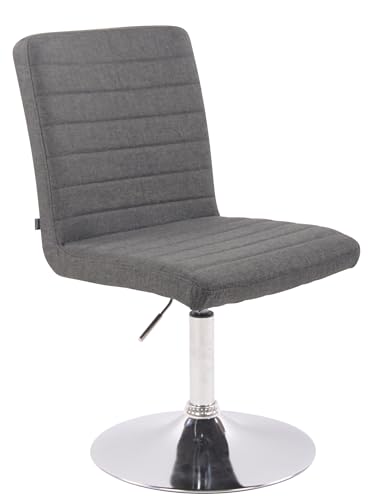 CLP Esszimmerstuhl Elvas mit hochwertiger Polsterung und Stoffbezug I Drehbarer und höhenverstellbarer Polsterstuhl mit Metallgestell Dunkelgrau CLP Esszimmerstuhl Elvas mit hochwertiger Polsterung und Stoffbezug I Drehbarer und höhenverstellbarer Polsterstuhl mit Metallgestell Dunkelgrau von CLP