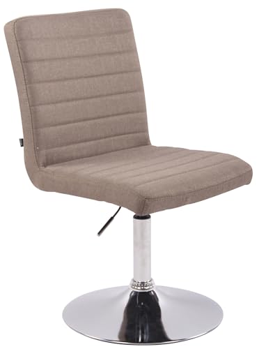CLP Esszimmerstuhl Elvas mit hochwertiger Polsterung und Stoffbezug I Drehbarer und höhenverstellbarer Polsterstuhl mit Metallgestell Taupe CLP Esszimmerstuhl Elvas mit hochwertiger Polsterung und Stoffbezug I Drehbarer und höhenverstellbarer Polsterstuhl mit Metallgestell Taupe von CLP