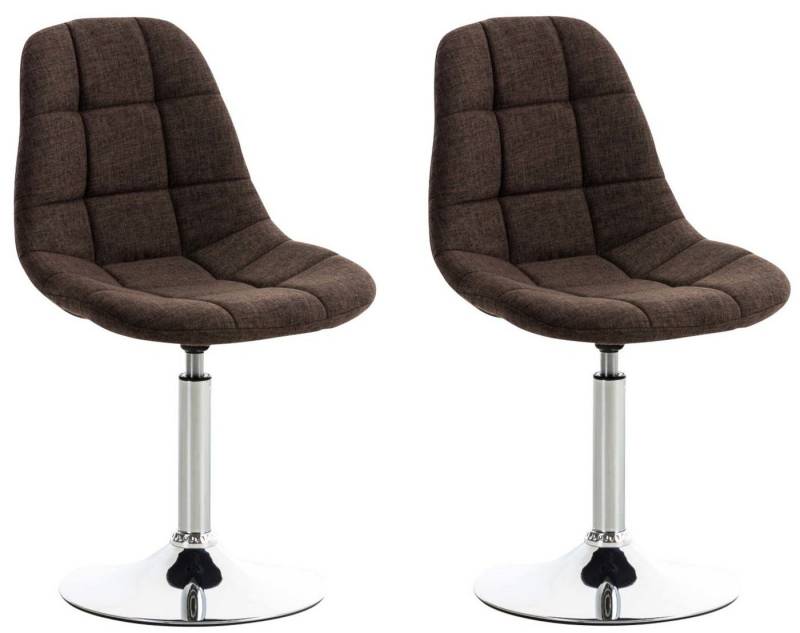 CLP Esszimmerstuhl Emil Stoff (2er Set), 360° drehbar, gepolstert von CLP