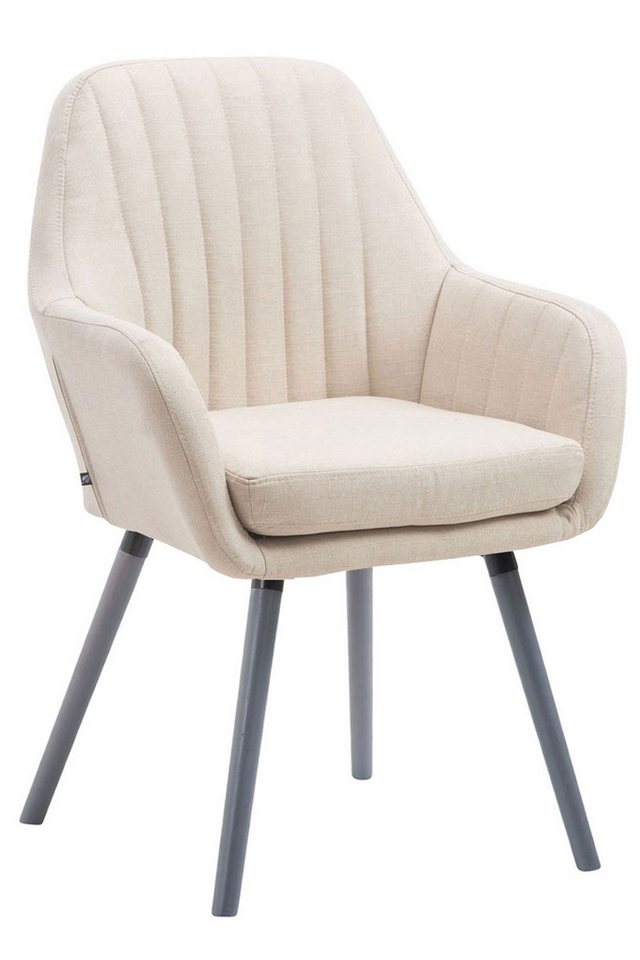 CLP Esszimmerstuhl Florian, Stoff, Sitzpolster & Holzbeine-Gestell von CLP