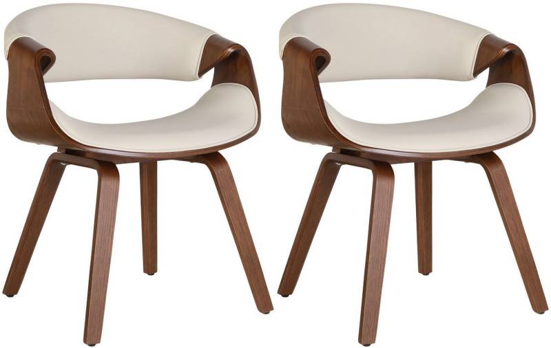 CLP Esszimmerstuhl Foley (2er Set, 2 St), Stoff- oder Kunstlederbezug mit Holzgestell von CLP