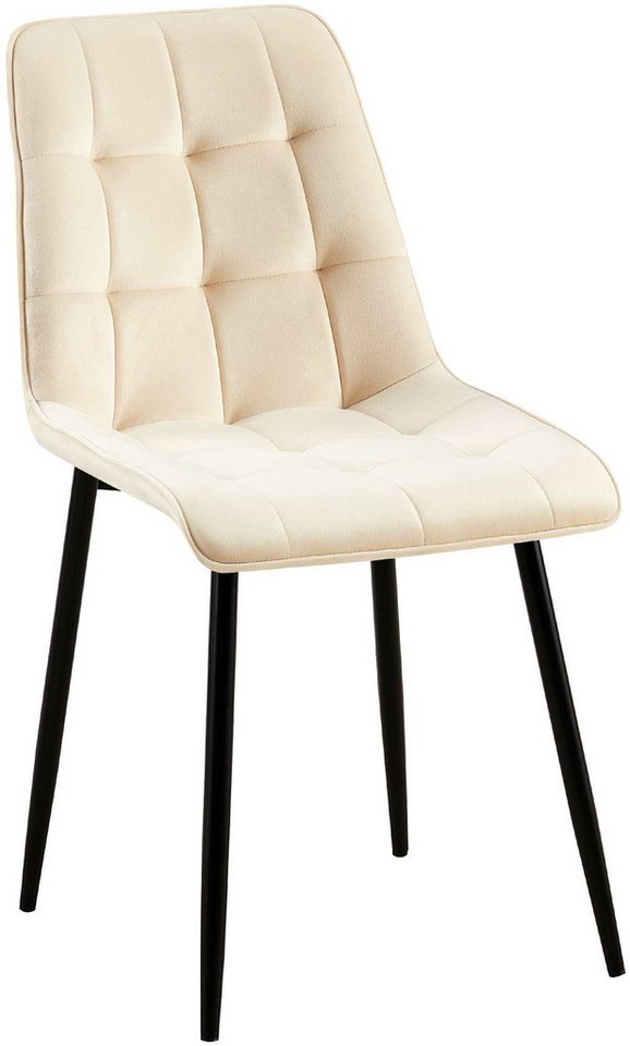 CLP Esszimmerstuhl Gifford, Polsterung mit Samtbezug, Metallgestell CLP Esszimmerstuhl Gifford, Polsterung mit Samtbezug, Metallgestell von CLP