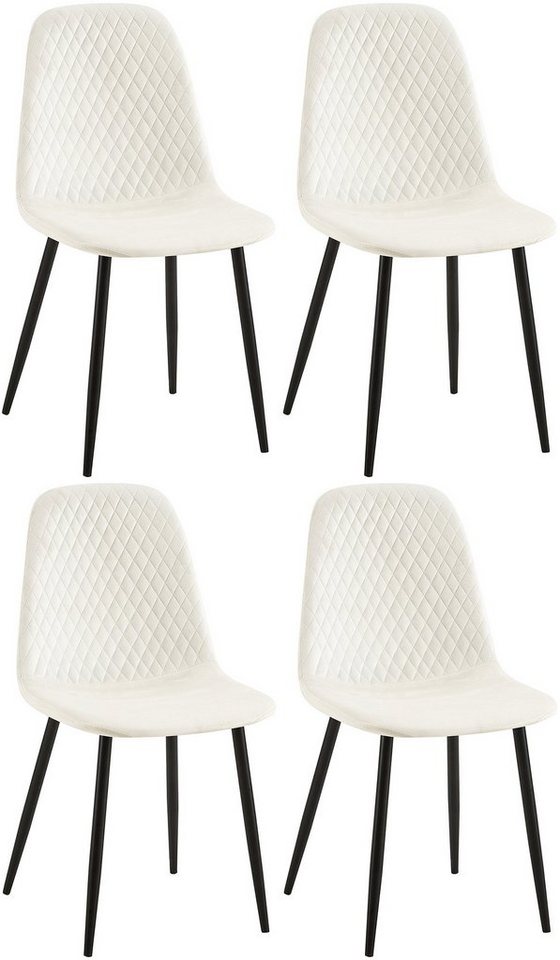 CLP Esszimmerstuhl Giverny (4er Set, 4 St), mit Samt- oder Stoff-Bezug von CLP