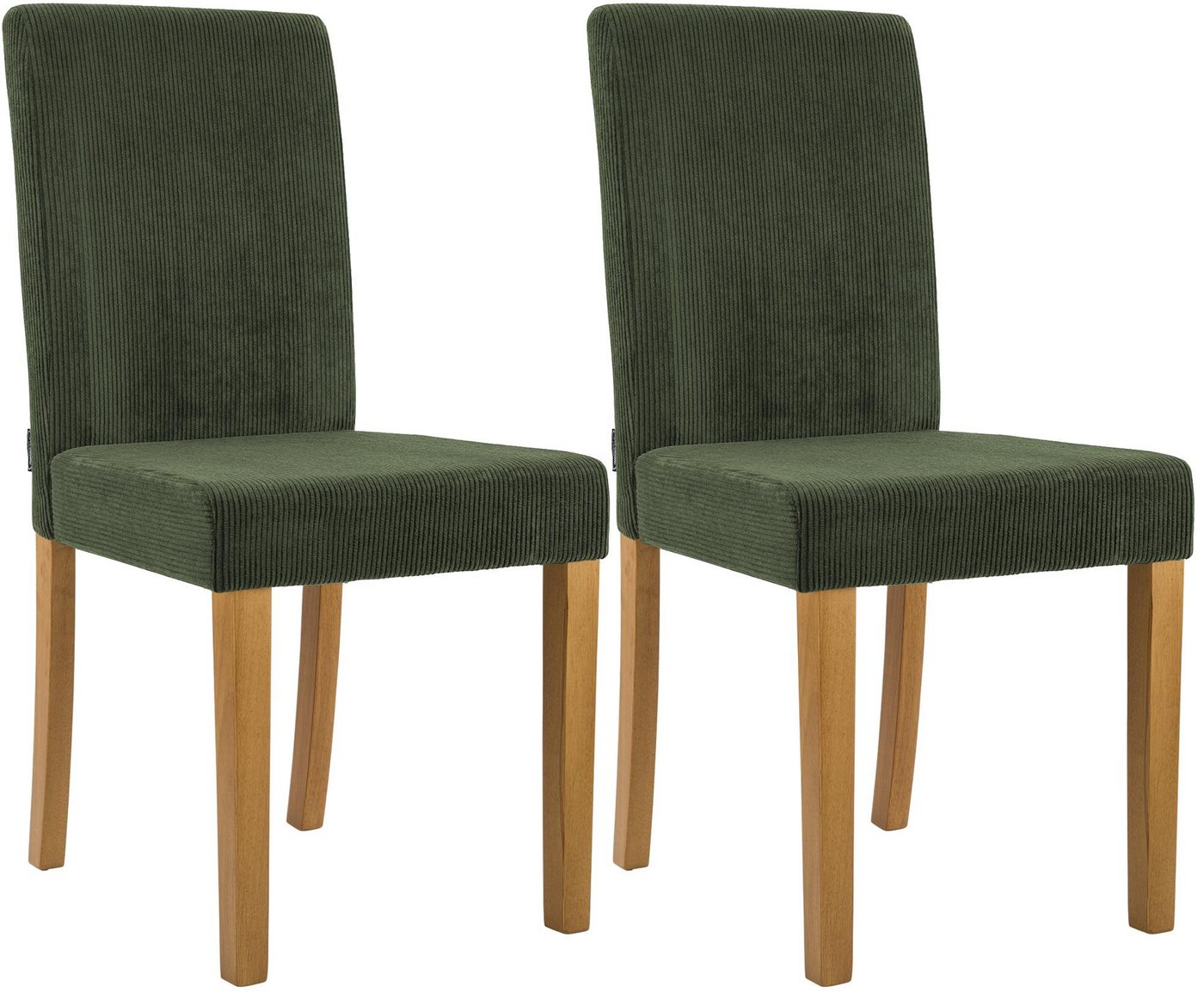 CLP Esszimmerstuhl Ina (2er Set, 2 St), Cordbezug, gepolstert mit Rückenlehne von CLP