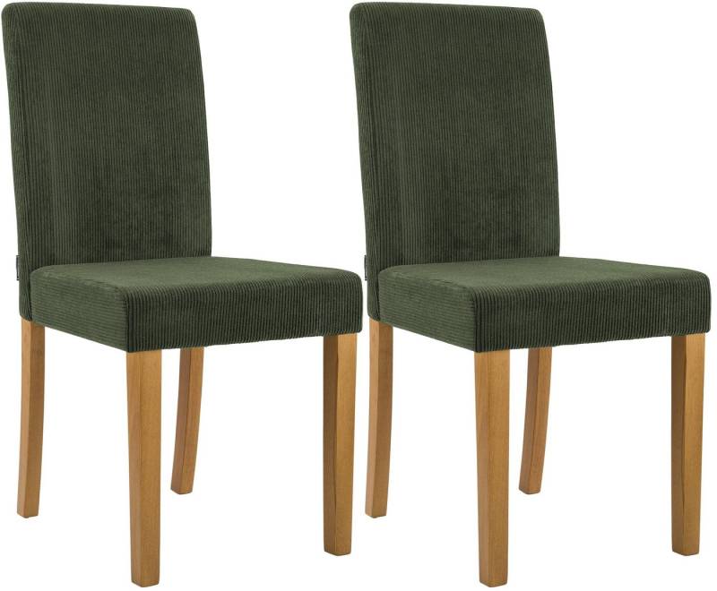 CLP Esszimmerstuhl Ina (2er Set, 2 St), Cordbezug, gepolstert mit Rückenlehne von CLP