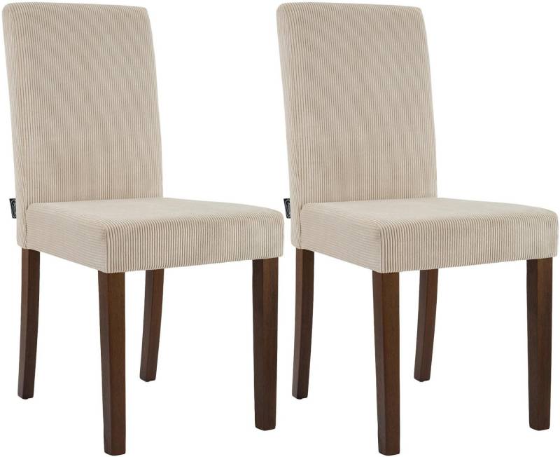 CLP Esszimmerstuhl Ina (2er Set, 2 St), Cordbezug, gepolstert mit Rückenlehne von CLP