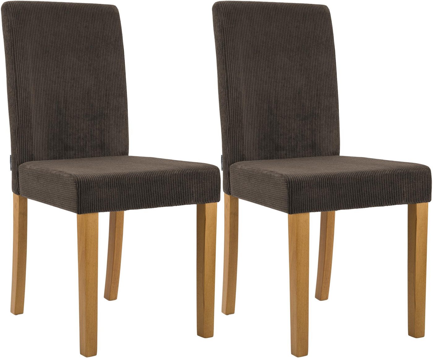 CLP Esszimmerstuhl Ina (2er Set, 2 St), Cordbezug, gepolstert mit Rückenlehne von CLP