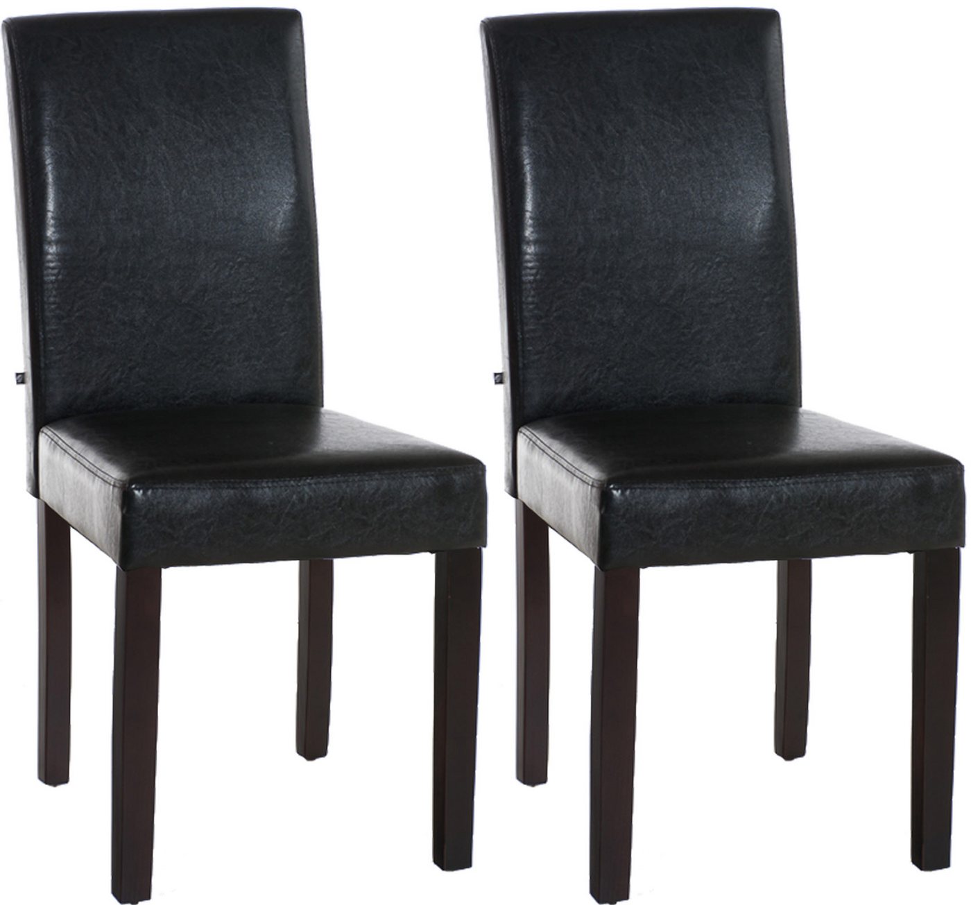 CLP Esszimmerstuhl Ina Kunstleder (2er Set), Holz, ohne Armlehnen von CLP