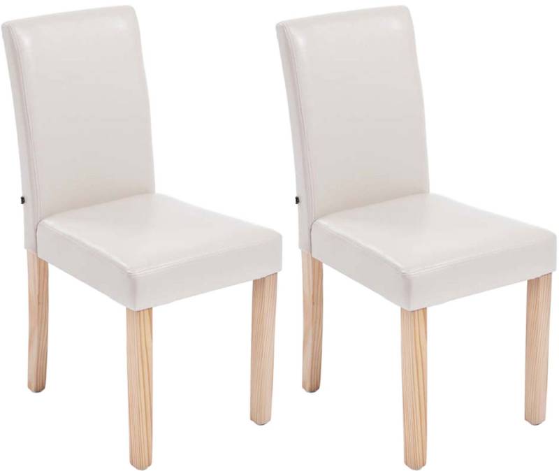 CLP Esszimmerstuhl Ina Kunstleder (2er Set), Holz, ohne Armlehnen von CLP