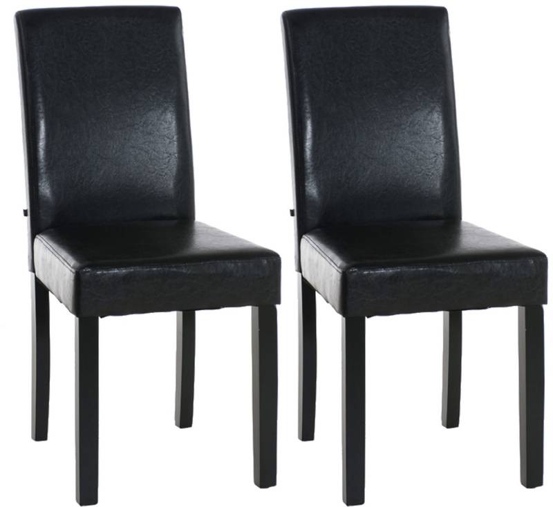 CLP Esszimmerstuhl Ina Kunstleder (2er Set), Holz, ohne Armlehnen von CLP