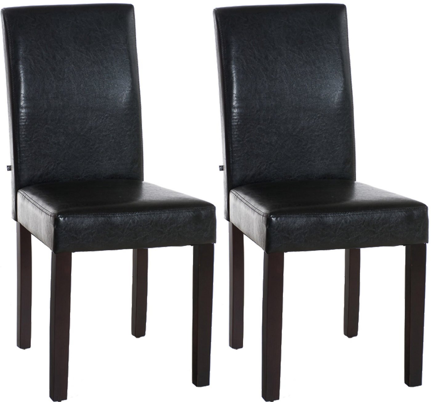 CLP Esszimmerstuhl Ina Kunstleder (2er Set), Holz, ohne Armlehnen von CLP