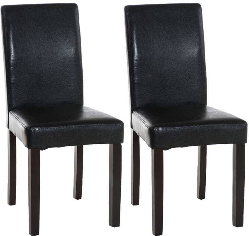 CLP Esszimmerstuhl Ina Kunstleder (2er Set), Holz, ohne Armlehnen von CLP