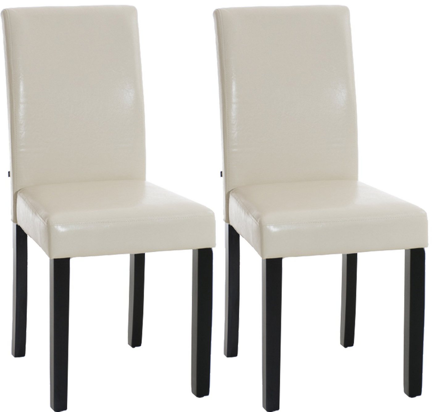 CLP Esszimmerstuhl Ina Kunstleder (2er Set, 2 St), Holz, ohne Armlehnen von CLP