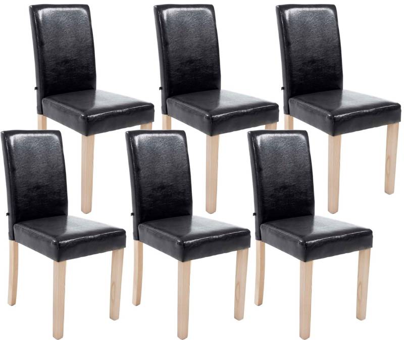 CLP Esszimmerstuhl Ina Kunstleder (6er Set), Holz, ohne Armlehnen von CLP