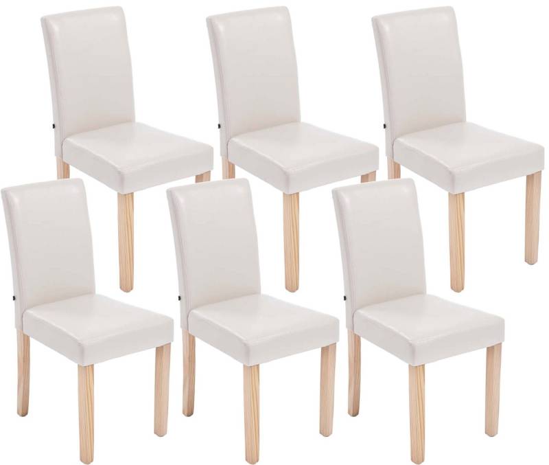 CLP Esszimmerstuhl Ina Kunstleder (6er Set, 6 St), Holz, ohne Armlehnen von CLP